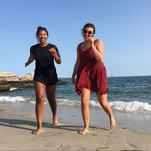 Red free people dress